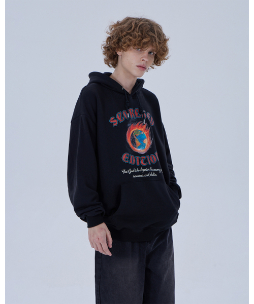 DYSFUNCT（ディスファンクト）の「BURNING EARTH HOODIE (BLACK)（パーカー・メンズ・その他・MEDIUM/LARGE）」の4枚目の写真