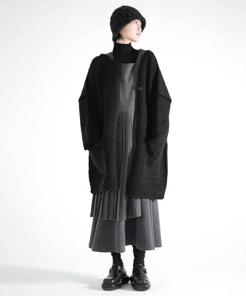 Bshop（ビショップ）の「eunoia | ロング ニットカーディガン WOMEN（カーディガン/ボレロ・レディース・ブラック・ONE）」の12枚目の写真