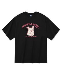ハッピードギ 半袖Tシャツ ブラック