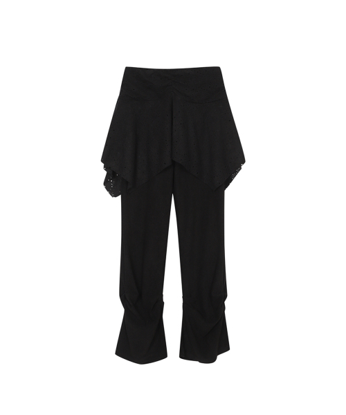 THREE TO EIGHTY(スリートゥエイティー)の「PIN-TUCK BOOTCUT SKRIT PANTS BLACK(その他パンツ・レディース・その他・FREE)」の4枚目の写真
