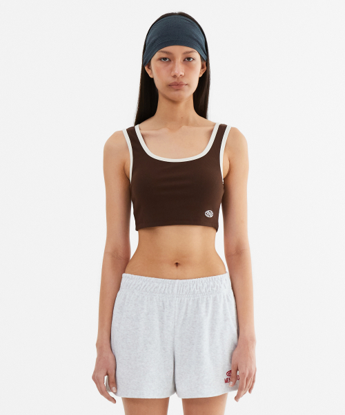 MENASOO（ミナス）の「MNS Span Colorbinding Top_Brown（チューブトップ・レディース・ブラウン・1/2）」の2枚目の写真