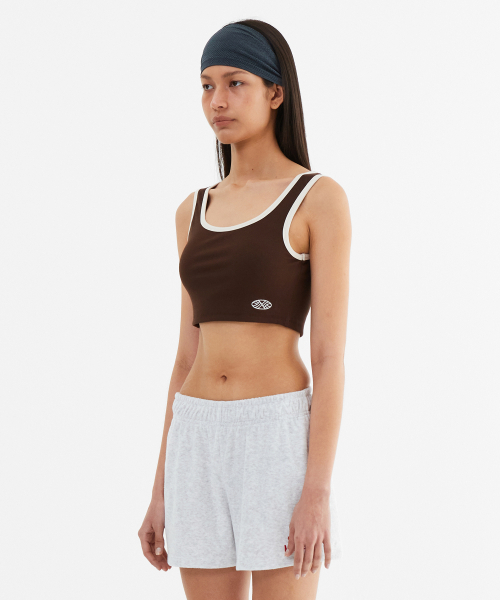 MENASOO（ミナス）の「MNS Span Colorbinding Top_Brown（チューブトップ・レディース・ブラウン・1/2）」の3枚目の写真