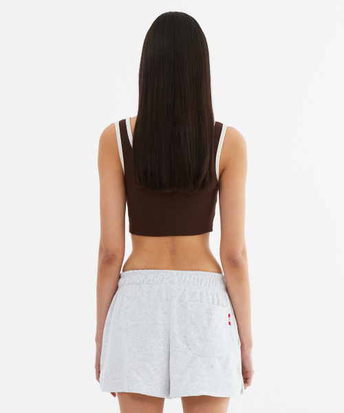 MENASOO（ミナス）の「MNS Span Colorbinding Top_Brown（チューブトップ・レディース・ブラウン・1/2）」の5枚目の写真