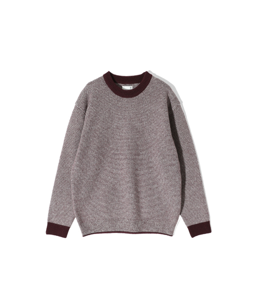 HORLISUN(ホーリーサン)の「Earnest Border Crewneck Knit Burgundy(ニット/セーター・メンズ・その他・MEDIUM/LARGE)」の2枚目の写真
