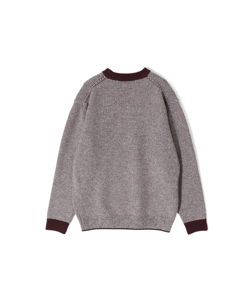 HORLISUN(ホーリーサン)の「Earnest Border Crewneck Knit Burgundy(ニット/セーター・メンズ・その他・MEDIUM/LARGE)」の3枚目の写真
