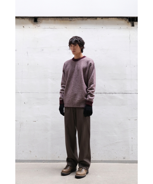 HORLISUN(ホーリーサン)の「Earnest Border Crewneck Knit Burgundy(ニット/セーター・メンズ・その他・MEDIUM/LARGE)」の8枚目の写真