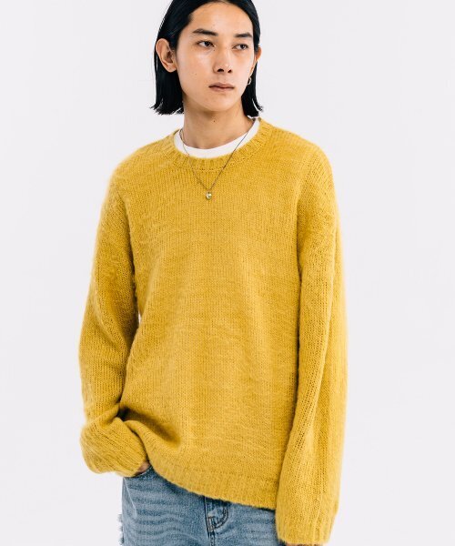 VASTIC(バスティック)の「ブラシニット_マスタード(ニット/セーター・メンズ・その他・MEDIUM/LARGE)」の1枚目の写真
