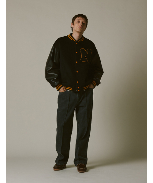 NAMERCLOTHING(ネイマークローディング)の「N BOUCLE VARSITY JACKET NAVY(スタジャン・レディース・その他・MEDIUM/LARGE/X-LARGE)」の2枚目の写真
