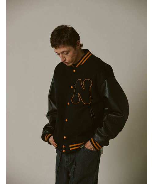 NAMERCLOTHING(ネイマークローディング)の「N BOUCLE VARSITY JACKET NAVY(スタジャン・レディース・その他・MEDIUM/LARGE/X-LARGE)」の4枚目の写真