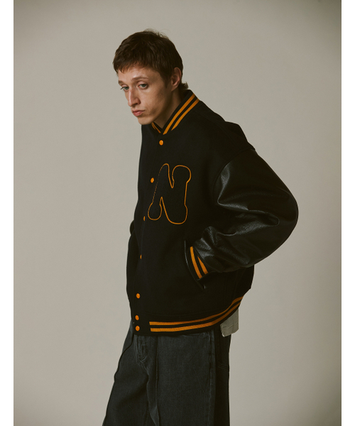 NAMERCLOTHING(ネイマークローディング)の「N BOUCLE VARSITY JACKET NAVY(スタジャン・レディース・その他・MEDIUM/LARGE/X-LARGE)」の5枚目の写真