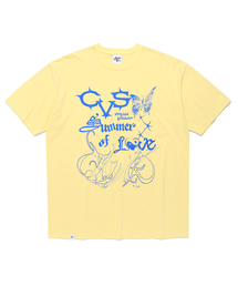 Cavish（カビシ）の「SOL SS TEE YELLOW(CV2FMUT506A)（Tシャツ/カットソー）」