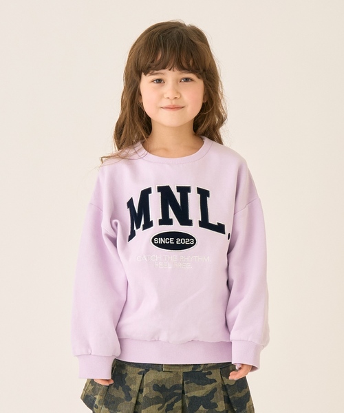 セール】【裏起毛】【綿100】ルーズシルエットロゴプルオーバー