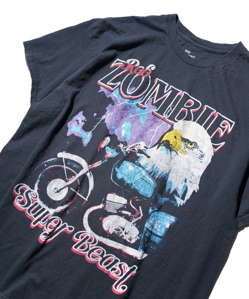 THRIFTY LOOK(スリフティールック)の「THRIFTY LOOK / スリフティールック "ROB ZOMBIE"TEE ロブ・ゾンビ バンドTシャツ ユーズド加工(Tシャツ/カットソー・メンズ・ブラック・X-LARGE)」の1枚目の写真