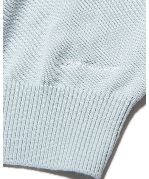 SOPHNET.（ソフネット）の「COTTON SILK EMBROIDERY KNIT（ニット/セーター・メンズ・ブラック/ライトブルー/ホワイト・1/2/3/4/5）」の18枚目の写真