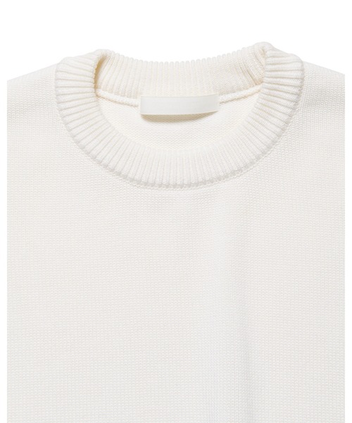 SOPHNET.（ソフネット）の「COTTON SILK EMBROIDERY KNIT（ニット/セーター・メンズ・ブラック/ライトブルー/ホワイト・1/2/3/4/5）」の8枚目の写真