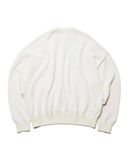 SOPHNET.（ソフネット）の「COTTON SILK EMBROIDERY KNIT（ニット/セーター・メンズ・ブラック/ライトブルー/ホワイト・1/2/3/4/5）」の7枚目の写真