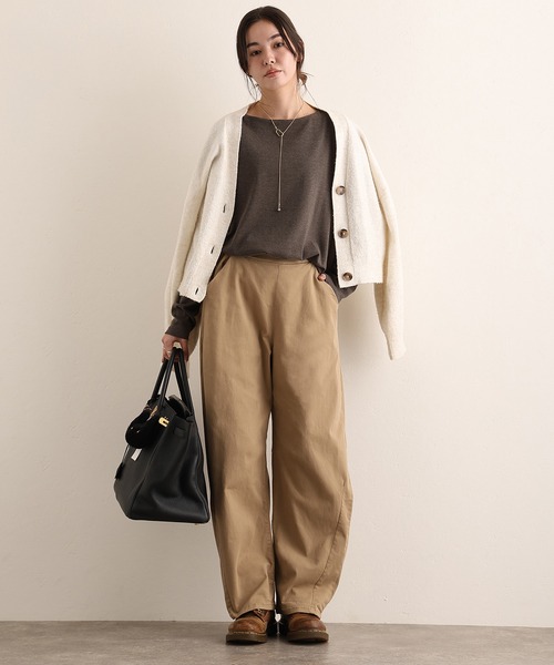 ElegChic(エレグシック)の「ストレッチツイルカーブパンツ(その他パンツ・レディース・ブラック/カーキ/ベージュ・M/L/XL/XXL/4L)」の3枚目の写真