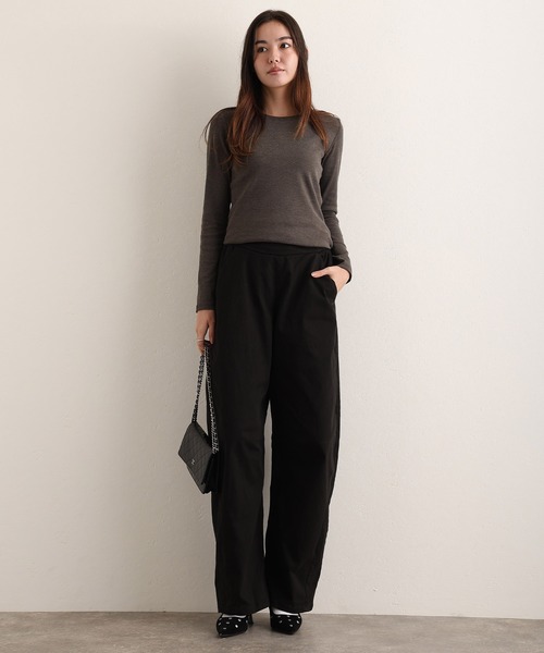 ElegChic(エレグシック)の「ストレッチツイルカーブパンツ(その他パンツ・レディース・ブラック/カーキ/ベージュ・M/L/XL/XXL/4L)」の7枚目の写真