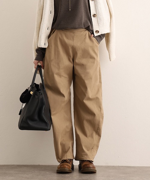 ElegChic(エレグシック)の「ストレッチツイルカーブパンツ(その他パンツ・レディース・ブラック/カーキ/ベージュ・M/L/XL/XXL/4L)」の8枚目の写真
