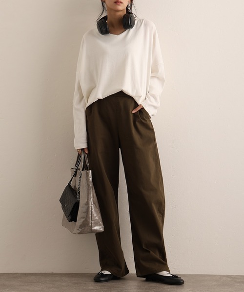 ElegChic(エレグシック)の「ストレッチツイルカーブパンツ(その他パンツ・レディース・ブラック/カーキ/ベージュ・M/L/XL/XXL/4L)」の15枚目の写真