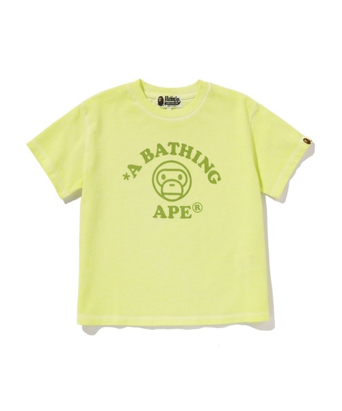 A BATHING APE(アベイシングエイプ)の「BABY MILO BLEACH DYE MINI TEE(Tシャツ/カットソー・レディース・イエロー/チャコール/ピンク・SMALL/MEDIUM/X-SMALL)」の3枚目の写真