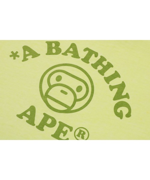 A BATHING APE(アベイシングエイプ)の「BABY MILO BLEACH DYE MINI TEE(Tシャツ/カットソー・レディース・イエロー/チャコール/ピンク・SMALL/MEDIUM/X-SMALL)」の8枚目の写真