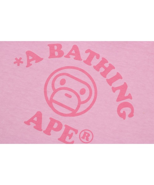 A BATHING APE(アベイシングエイプ)の「BABY MILO BLEACH DYE MINI TEE(Tシャツ/カットソー・レディース・イエロー/チャコール/ピンク・SMALL/MEDIUM/X-SMALL)」の9枚目の写真