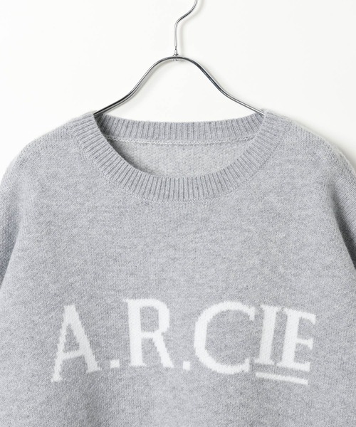 AMERICAN RAG CIE(アメリカンラグシー)の「【AMERICAN RAG CIE】ARCieロゴニット(MEN)(ニット/セーター・メンズ・ライトグレー/ブラック・MEDIUM/LARGE)」の4枚目の写真