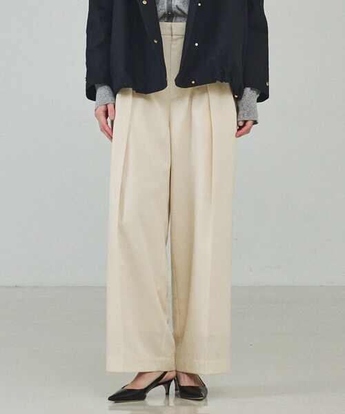 qualite(カリテ)の「【セットアップ対応】テンセルハイツイストワイドパンツ/デニム風/春服/春カラー(その他パンツ・レディース・アイボリー/セージグリーン/ブルー・34/36/38)」の2枚目の写真