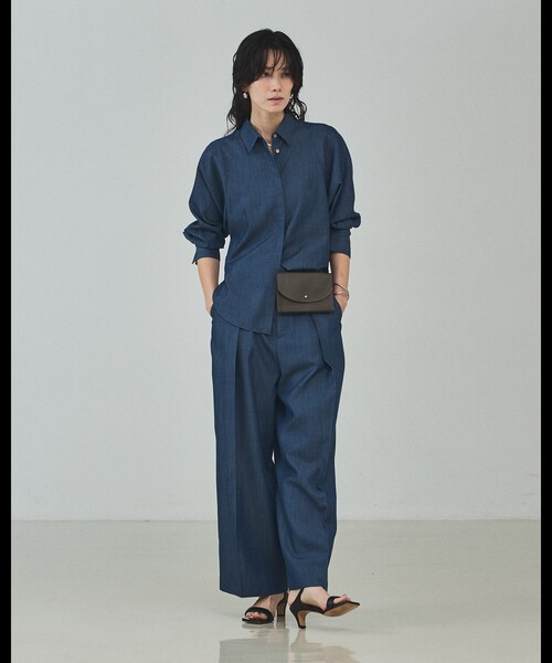 qualite(カリテ)の「【セットアップ対応】テンセルハイツイストワイドパンツ/デニム風/春服/春カラー(その他パンツ・レディース・アイボリー/セージグリーン/ブルー・34/36/38)」の17枚目の写真