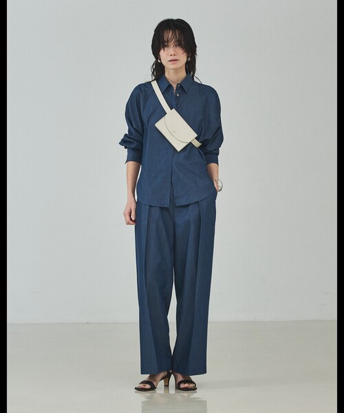 qualite(カリテ)の「【セットアップ対応】テンセルハイツイストワイドパンツ/デニム風/春服/春カラー(その他パンツ・レディース・アイボリー/セージグリーン/ブルー・34/36/38)」の20枚目の写真