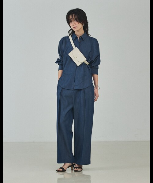 qualite(カリテ)の「【セットアップ対応】テンセルハイツイストワイドパンツ/デニム風/春服/春カラー(その他パンツ・レディース・アイボリー/セージグリーン/ブルー・34/36/38)」の21枚目の写真