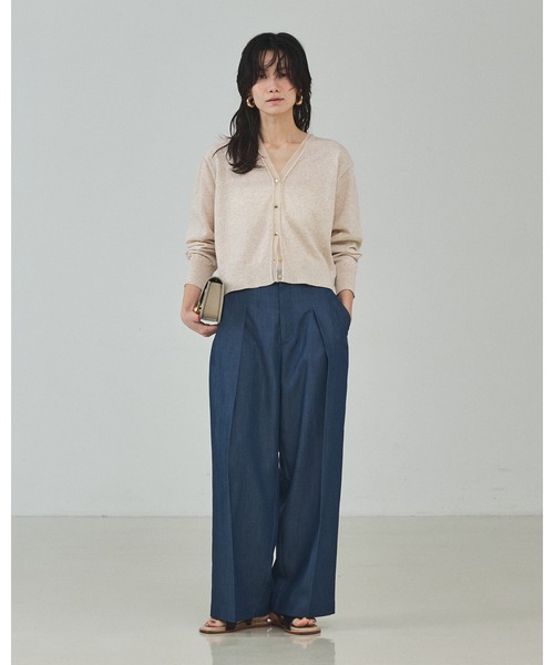 qualite（カリテ）の「【セットアップ対応】テンセルハイツイストワイドパンツ/デニム風/春服/春カラー（その他パンツ・レディース・セージグリーン/ブルー/アイボリー・34/36/38）」の19枚目の写真