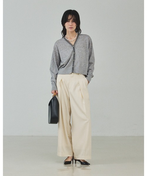 qualite（カリテ）の「【セットアップ対応】テンセルハイツイストワイドパンツ/デニム風/春服/春カラー（その他パンツ・レディース・セージグリーン/ブルー/アイボリー・34/36/38）」の22枚目の写真