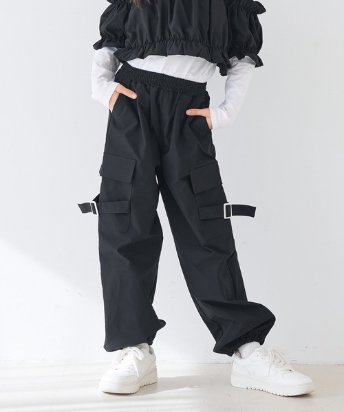 coca（coca）（コカ）の「キッズ　ベルトカーゴパンツ（カーゴパンツ・キッズ・ライトグリーン/ブラック・150/140/120/130）」の4枚目の写真