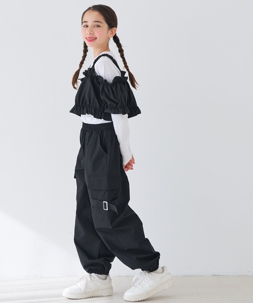 coca（coca）（コカ）の「キッズ　ベルトカーゴパンツ（カーゴパンツ・キッズ・ライトグリーン/ブラック・150/140/120/130）」の5枚目の写真