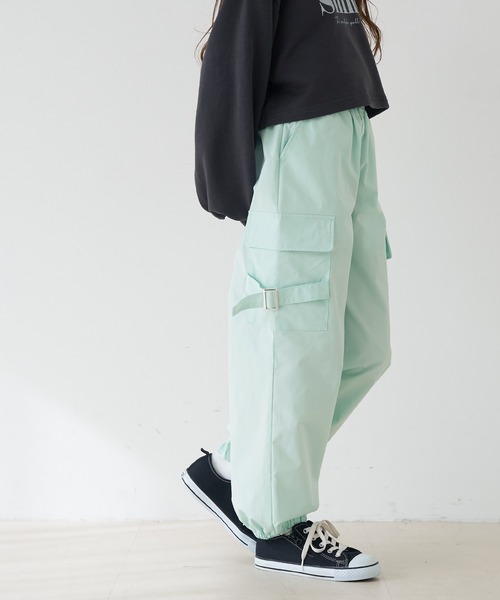 coca（coca）（コカ）の「キッズ　ベルトカーゴパンツ（カーゴパンツ・キッズ・ライトグリーン/ブラック・150/140/120/130）」の9枚目の写真