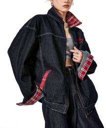 inst.ALL（インストール）の「チェックドッキングジップアップデニムジャケット（デニムジャケット）」
