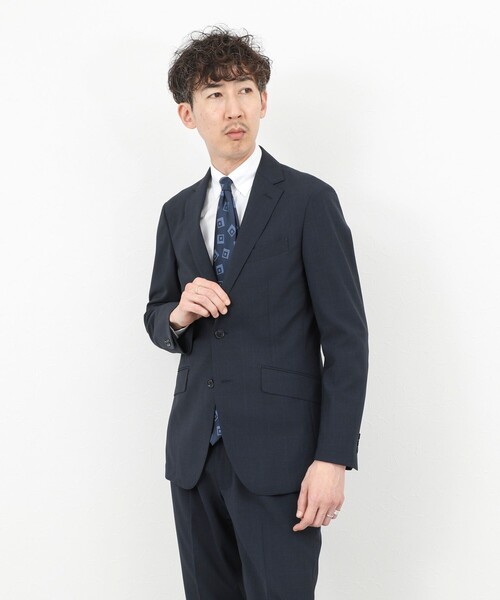 NOLLEY’S(ノーリーズ)の「《ビジカジ/セットアップ対応》TRABEST JK トラベスト テーラードジャケット 26SS(テーラードジャケット・メンズ・ブルー系その他/ネイビー・XL/L/M/S)」の3枚目の写真
