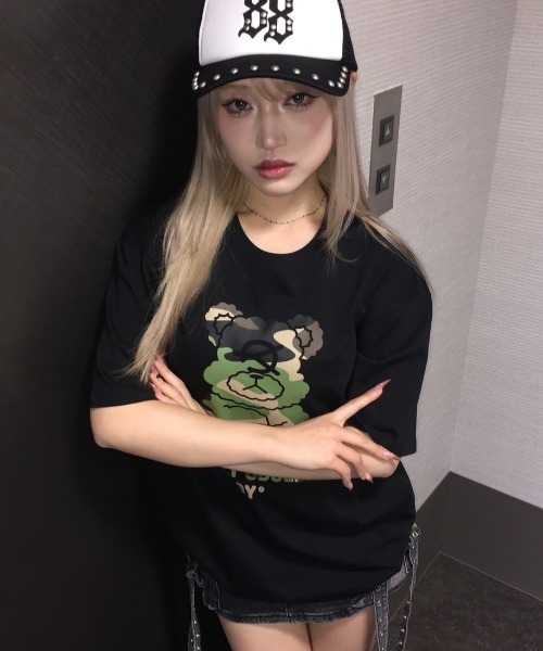 OY(オーワイ)の「『OY/オーワイ』CAMO DOLLY TEE /カモドリーTシャツ(Tシャツ/カットソー・レディース・ホワイト/ブラック・L/M)」の20枚目の写真