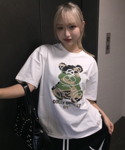 OY(オーワイ)の「『OY/オーワイ』CAMO DOLLY TEE /カモドリーTシャツ(Tシャツ/カットソー・レディース・ホワイト/ブラック・L/M)」の18枚目の写真