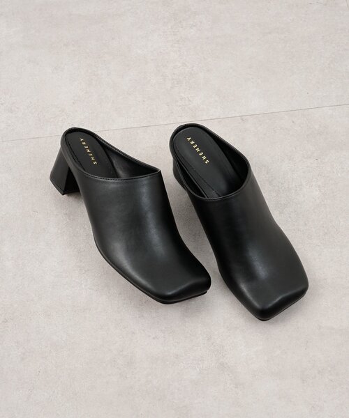 SHENERY（シーナリー）の「スクエアトゥサボ（その他シューズ・レディース・キャメル/ブラック・36/37/38）」の4枚目の写真