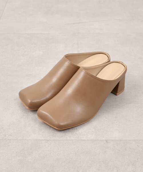 SHENERY（シーナリー）の「スクエアトゥサボ（その他シューズ・レディース・キャメル/ブラック・36/37/38）」の7枚目の写真