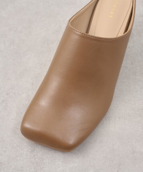 SHENERY（シーナリー）の「スクエアトゥサボ（その他シューズ・レディース・キャメル/ブラック・36/37/38）」の10枚目の写真