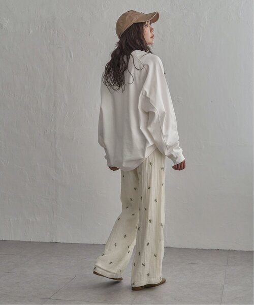 notch.(ノッチ)の「小花刺繍ルーズパンツ(その他パンツ・レディース・ブラック/オフホワイト・M)」の9枚目の写真
