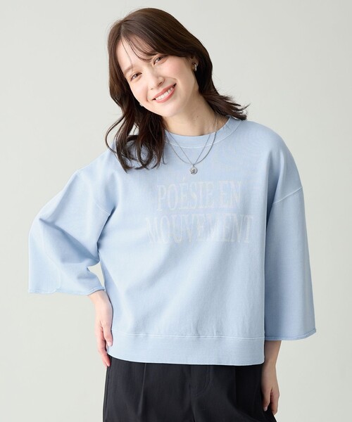 ANY(エニィ)の「ピグメントロゴスウェット(スウェット・レディース・アイボリー系/グレー系/ピンク系/スカイブルー系・F)」の3枚目の写真