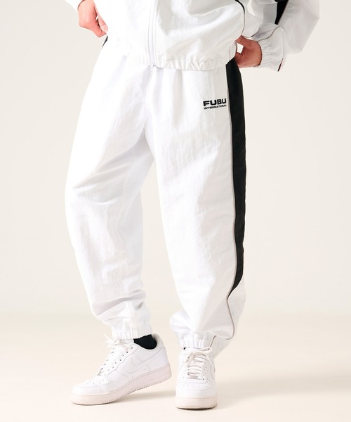 FUBU( フブ)の「FUBU フブ ブランド Nylon Track Pants / ナイロン トラックパンツ (セットアップ対応)(その他パンツ・メンズ・ネイビー/ホワイト/ライトブルー/ブラック・M/L/XL/XXL)」の2枚目の写真
