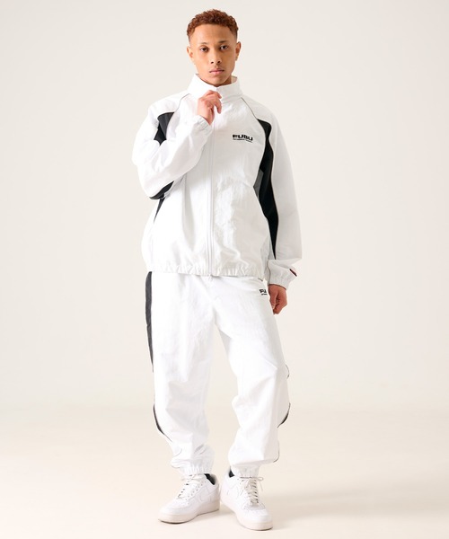 FUBU( フブ)の「FUBU フブ ブランド Nylon Track Pants / ナイロン トラックパンツ (セットアップ対応)(その他パンツ・メンズ・ネイビー/ホワイト/ライトブルー/ブラック・M/L/XL/XXL)」の7枚目の写真