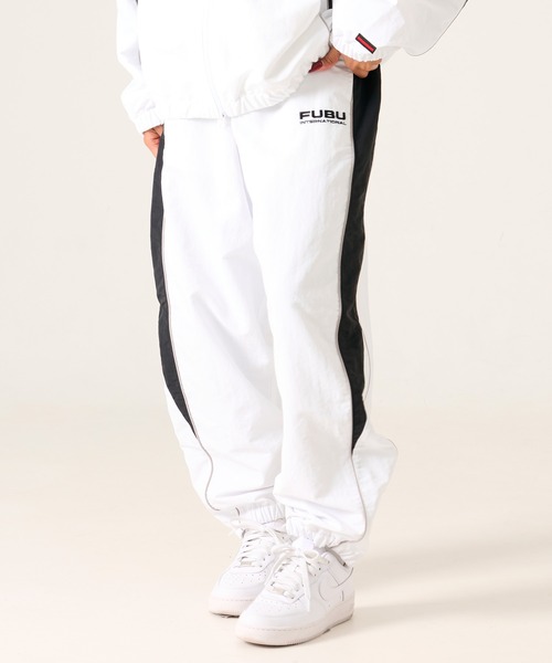 FUBU( フブ)の「FUBU フブ ブランド Nylon Track Pants / ナイロン トラックパンツ (セットアップ対応)(その他パンツ・メンズ・ネイビー/ホワイト/ライトブルー/ブラック・M/L/XL/XXL)」の8枚目の写真