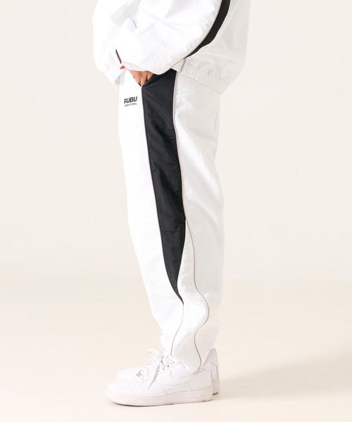 FUBU( フブ)の「FUBU フブ ブランド Nylon Track Pants / ナイロン トラックパンツ (セットアップ対応)(その他パンツ・メンズ・ネイビー/ホワイト/ライトブルー/ブラック・M/L/XL/XXL)」の10枚目の写真